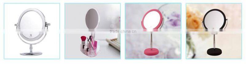 Rose Gold Silver Chrome stand makeup mirror 1x/10x magnification