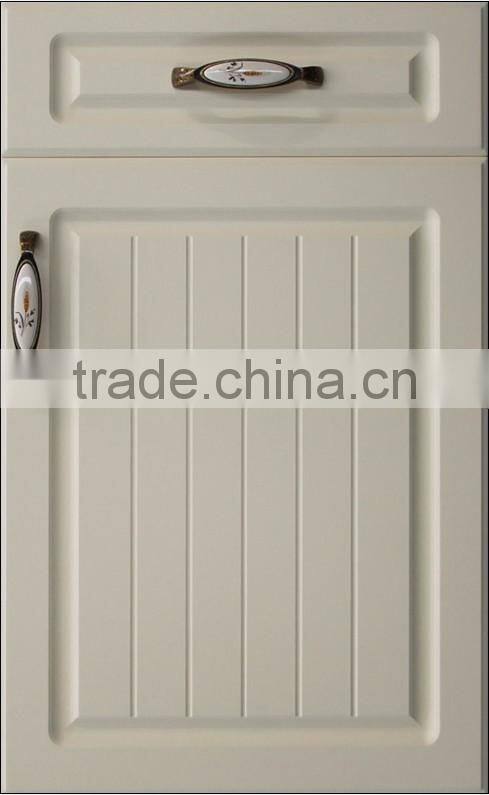 China cheap white gloss pvc mdf kitchen cabinet doors