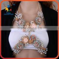 Top selling brand style handmade beaded choker statement necklace, necklace bead