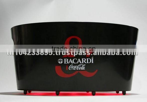 High Quality Black Color ABS LED Cooler Bucket for Sale