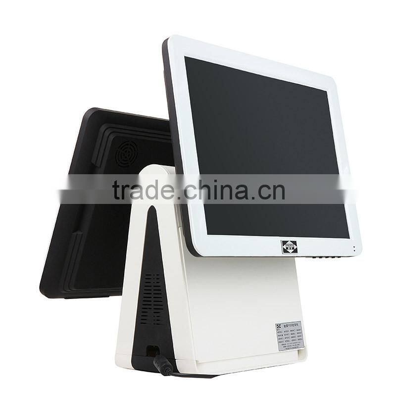 5 wire resistive two monitor touch screen pos terminal