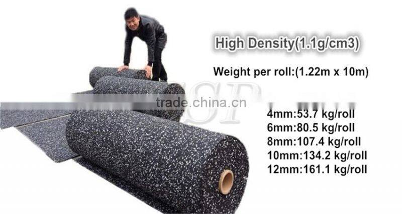 high quality rubber flooring roll for gym/ noise reduction rubber roll gym flooring/fitness laminate flooring roll