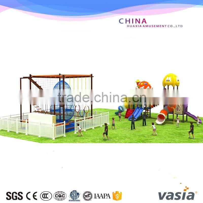 children outdoor playground with rope course equipment for hot sale