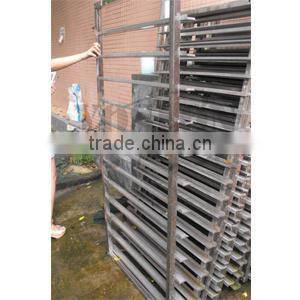 Stainless Steel Single Row Bakery Tray Trolly