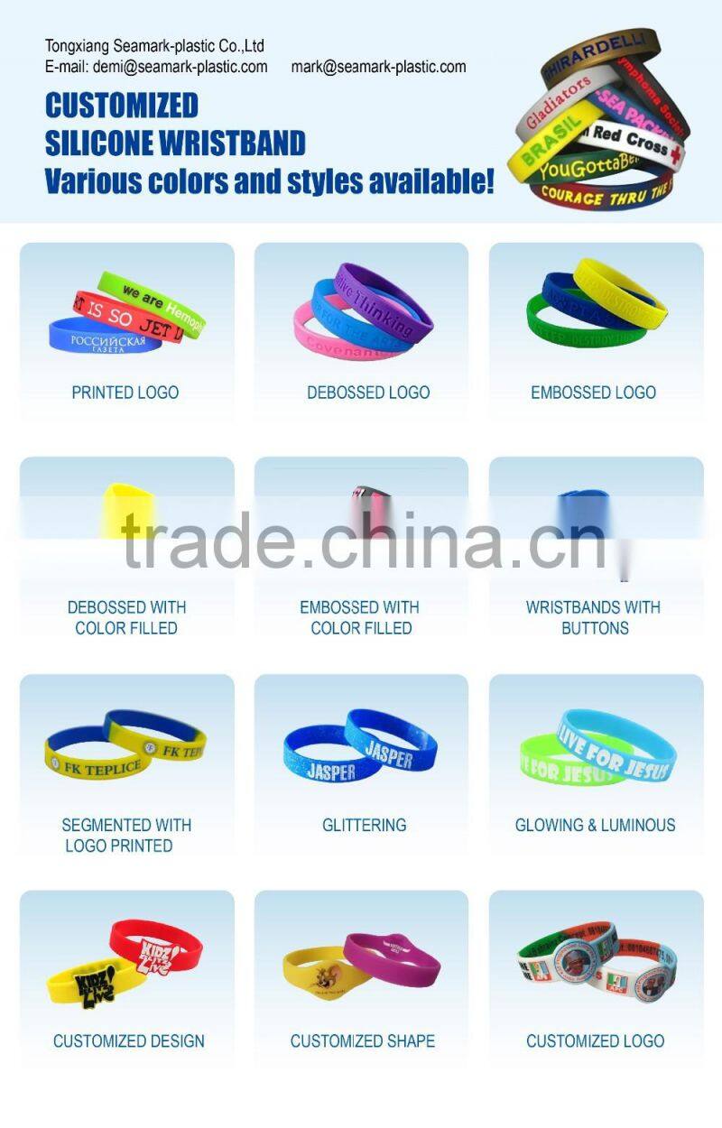 2016 best selling cheap silicone wristbands with logo debossed