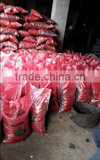 Good quality cheap white printed pp bags for packing charcoal exported to Indonesia