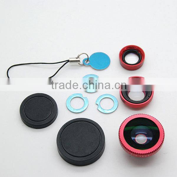 3 in 1 lens for iphone lens mobile phone lens fisheye+marco+wide general use
