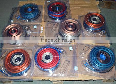 Good Quality china supplier for car amplifier with Copper conductor car audio cables audio power amplifier kits