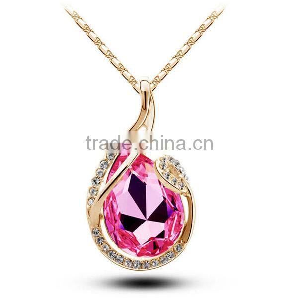cheapest women glass crystal necklace jewelry