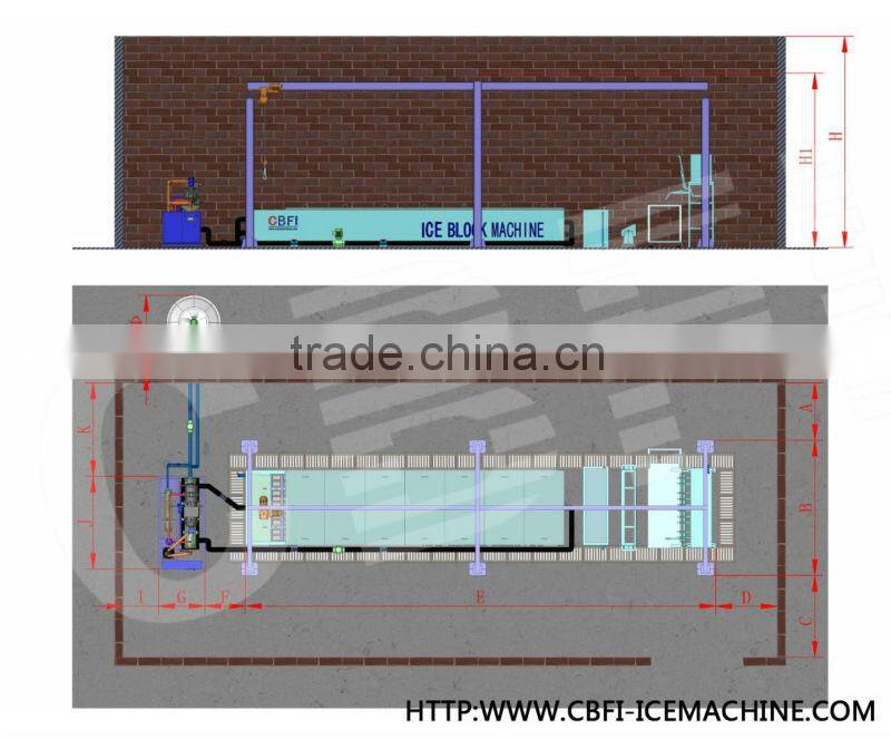 Best quality automatic block ice machine for fishery