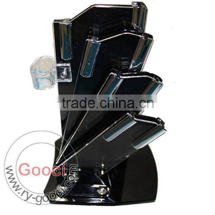 3- Piece NEW Acrylic 2 knife and peeler Knife Holder ceramic knife Cutlery
