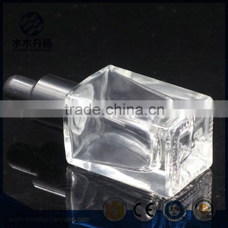 10ml rectangle empty glass essential oil bottle