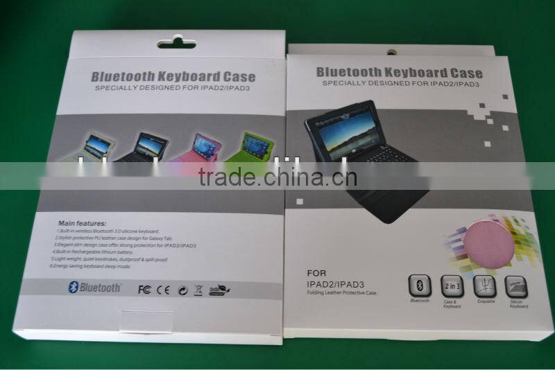 Factory price Hot saling with buletooth keyboar case for ipad 4, mini ipad , ipar air 2