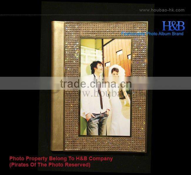 Unique Design A4 Golden Crystal Album With Photo Album PVC Sheets