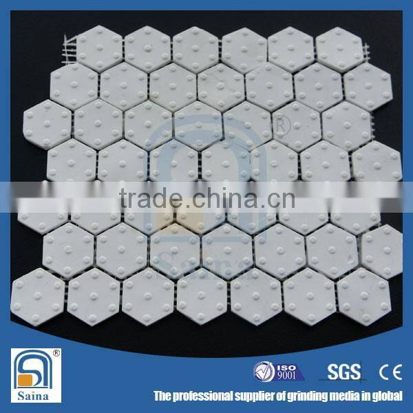 92% Al2O3 Industry Ceramic Higher Hardness Wear- resistance Mosaic Tile Mat