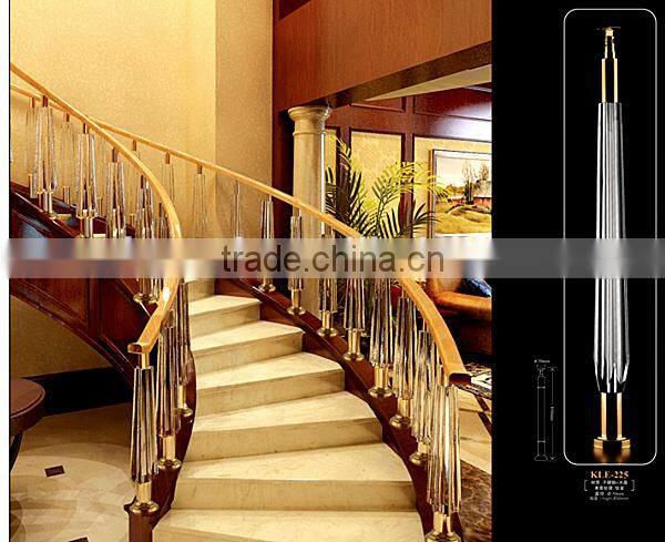 hotel staircase for crystal stair and acrylic stair handrail