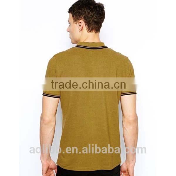 Custom high quality mens cotton embroidered polo shirt