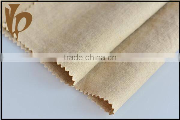 China supplier 100% linen elegant fancy gold dress fabric from factory