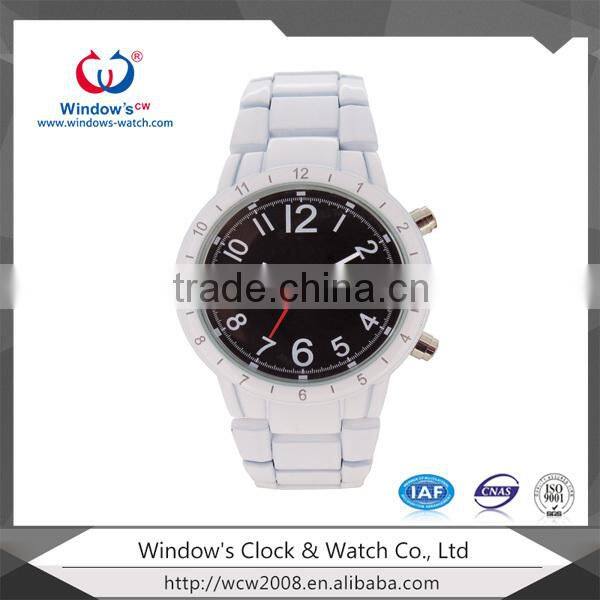2014 latest popular wholesale women Red / White fashion ceramics watch