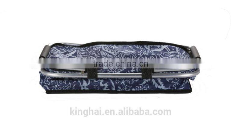 foldbale picnic basket/carry shopping basket/handmade shopping basket