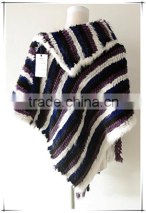 Real Mink Fur Woman Fashion Shawl/Poncho KZ14081