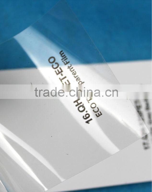 eco pet inkjet clear film