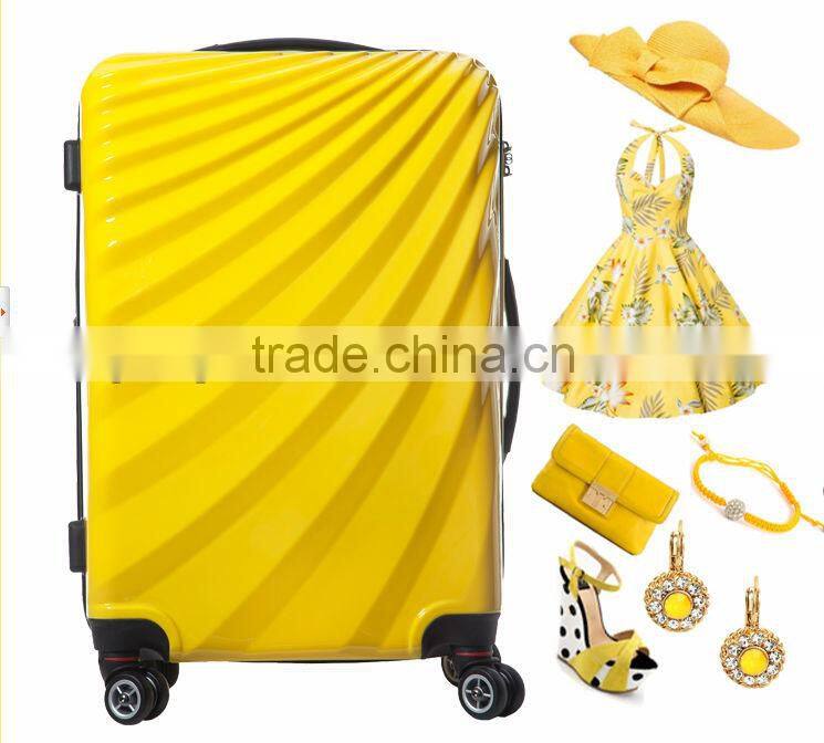 2015 China bags Colorful Hot Sale ABC/PC 2pcs for Woman Hardshell luggage trolley