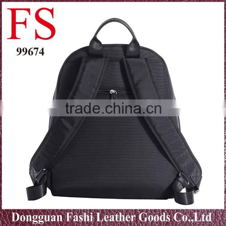 2016 Wholesale simple fashion design black luggage bags nylon adjustable men's backpack