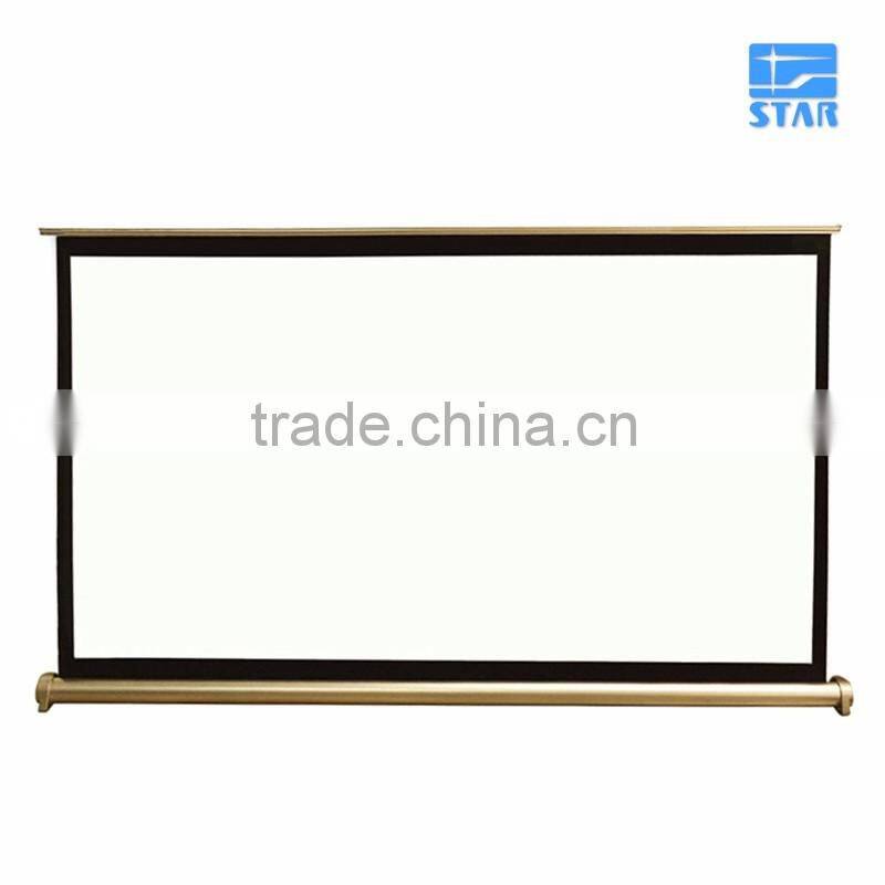 Golden Pink portable mini projector screen table roll up HD 3D screen for business presentation small team meeting 30" 40" 50"
