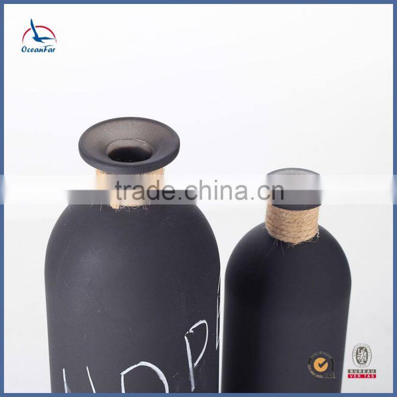 Chalkboard Flower Vase Glass High Quality Decorative Glass Vase