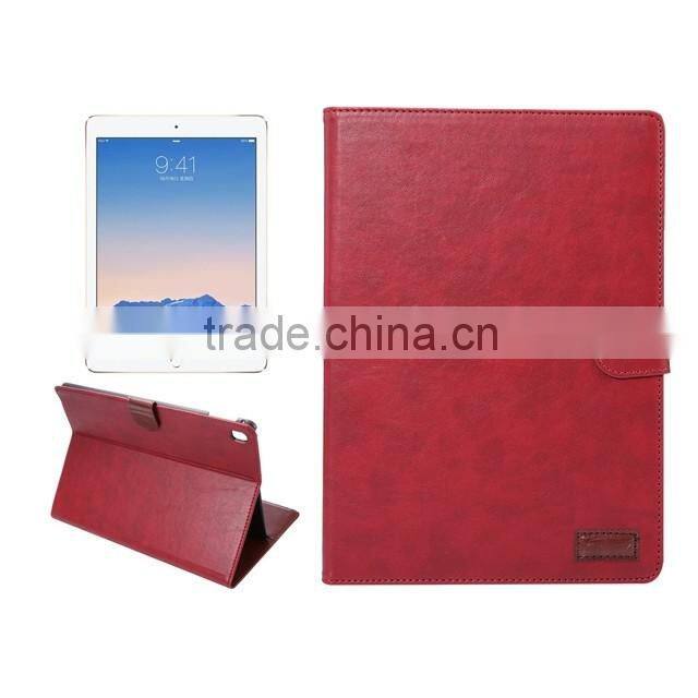 Shenzhen leather products manufacture business style tablet leather case, wallet stand leather phone case for ipad pro 9.7