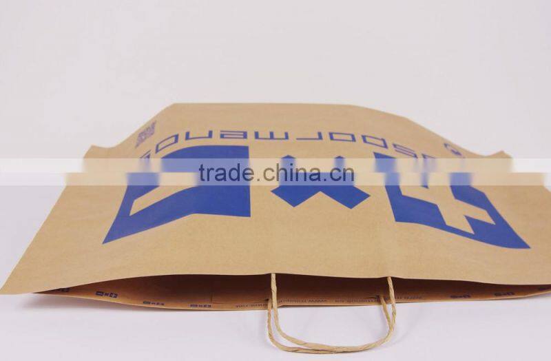 Brown kraft paper bags new easy bags flexo printing with oil polish for sports