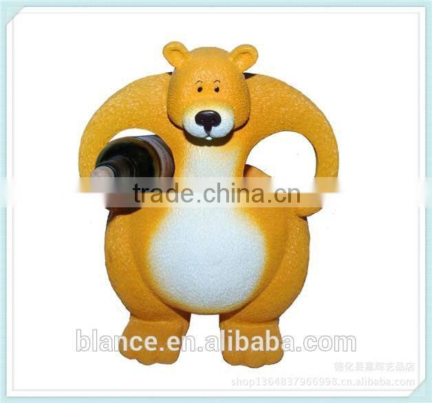 resin bear design bottle display stand bar style