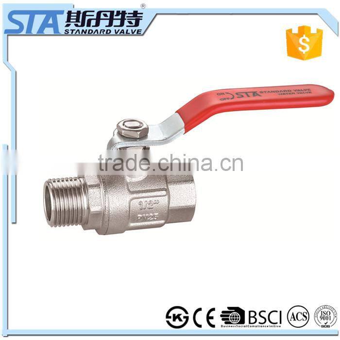 ART.1001 Manufacturer wholesale 1/2" 3/4" 1" manual operated forged brass ball valve for water oil gas air price made in china