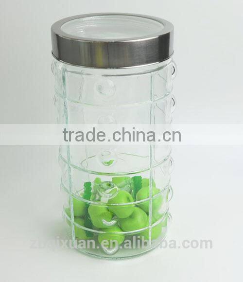Classical Glass Food Container with Metal Cover