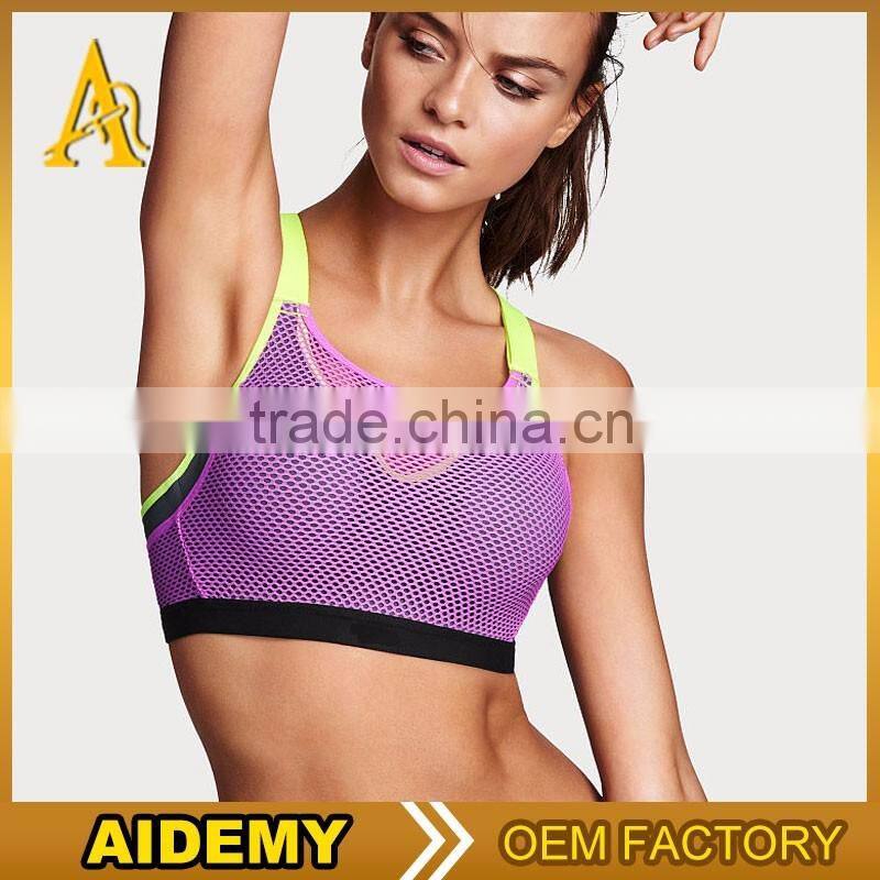 high quality women sports wear wholesale beautiful bra sexy bra design women mesh sports bra