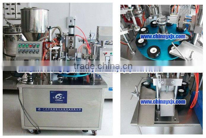 semi-auto soft tube filling and sealing machine with inner heating system