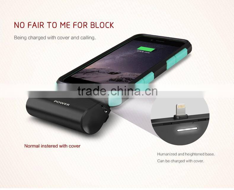 Shenzhen factory 2600mAh Wireless Mini tail plug power bank External Portable Battery Power Bank Charger For iPhone and Samsung