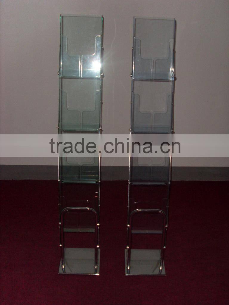 Cheap acrylic magazine rack in china