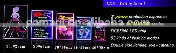 led lighting writing board fluorescent marker boards