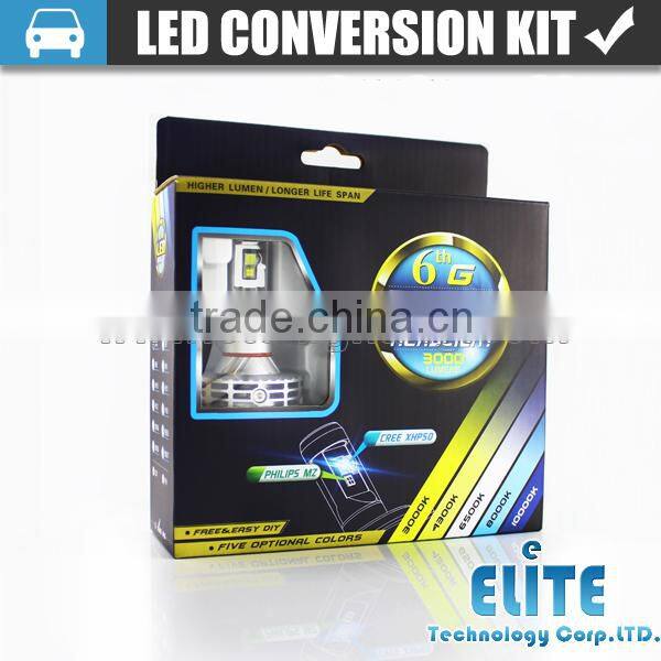 6G H4 H13 LED Headlight For Car 3000LM All In One Fanless Design