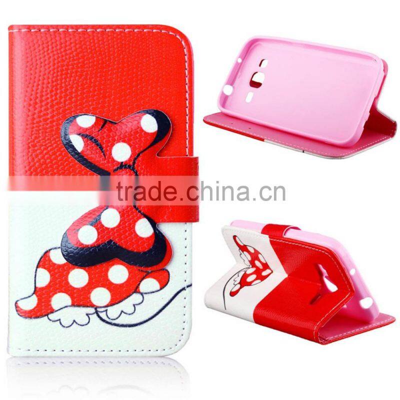 Mobile phone leather case for Samsung G360 high quality pu case