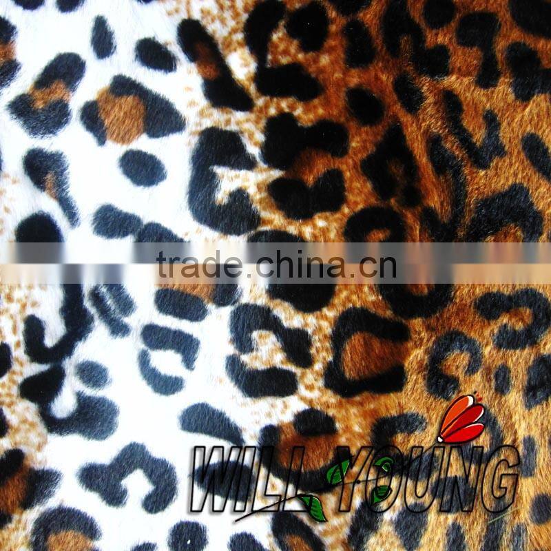 100% polyester animal velboa fabrics/velvet fabric for sofa velvet fabric