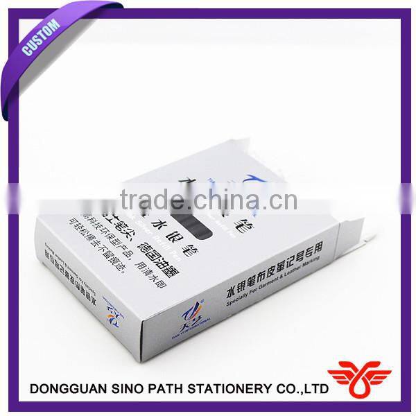 Water erasable silver refill pen, gel ink pen for leather industry