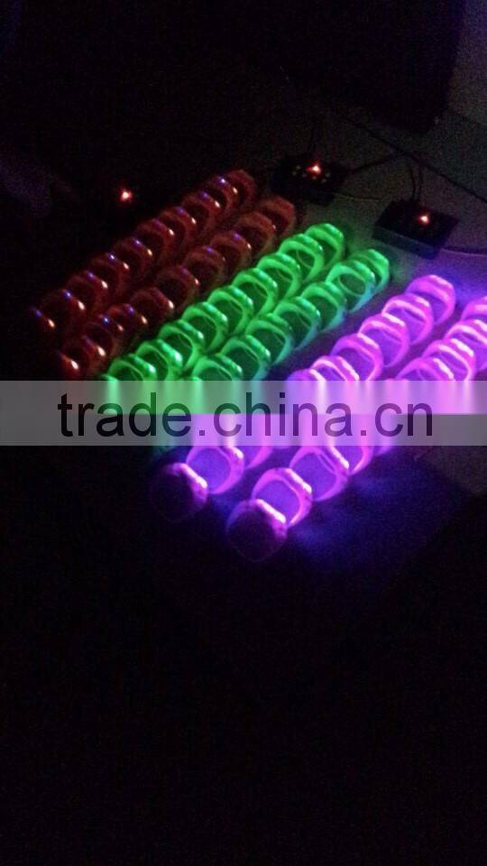 Wholesale Custom Remote Control LED Flashing Bracelet, Silicone LED Light Wristband