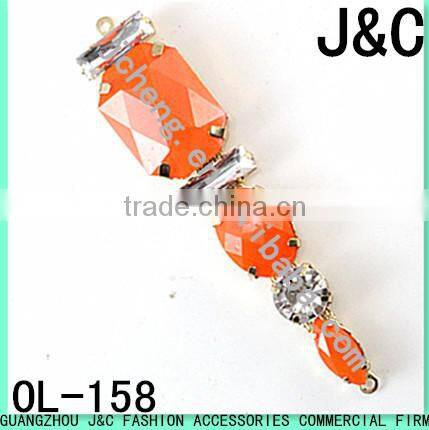 New design glass stone shoe ornament/ shoe accessory/ shoe trim