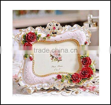 Retro rose table top photo frame resin picture frame