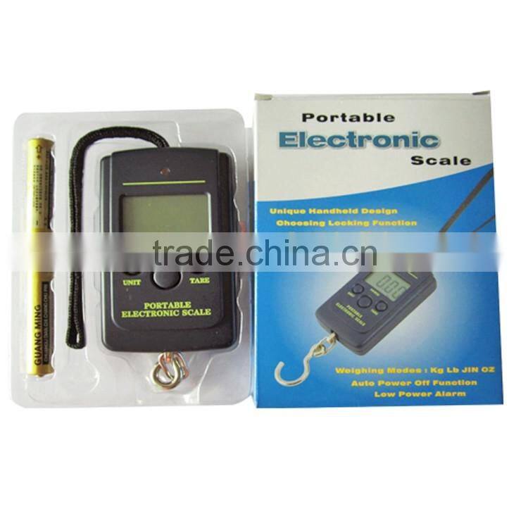 Digital lcd display mini hook luggage scale 40kg