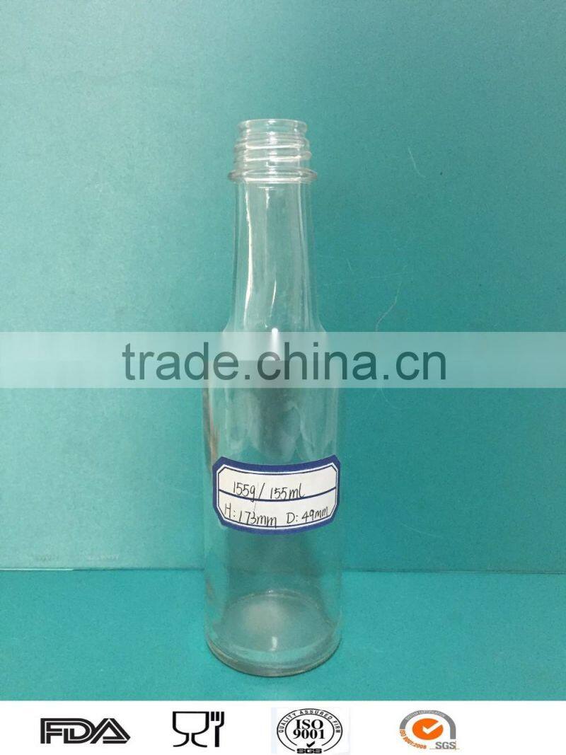 5oz glass sauce bottle/soy cruet/sauce cruet with plastic cap