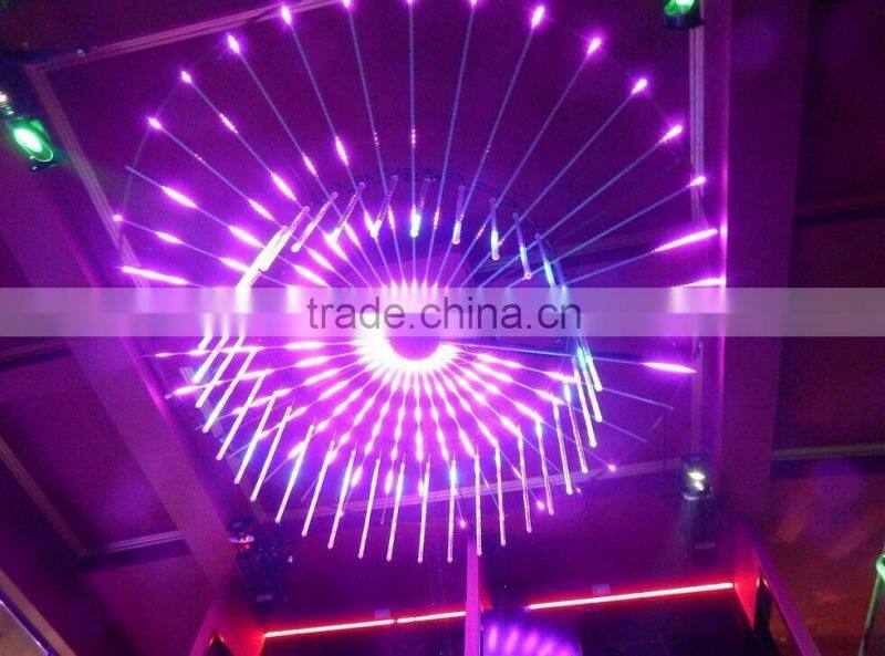 Intelligent RGB LED DMX signal meteor tube light for fairground DC12V